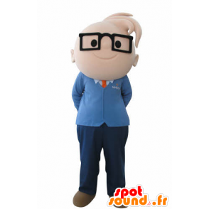 Mascot boy with glasses. engineering mascot - MASFR031008 - Mascots boys and girls