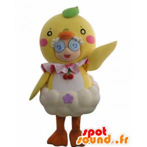 Mascot girl disguised in giant chick - MASFR031011 - Mascots boys and girls