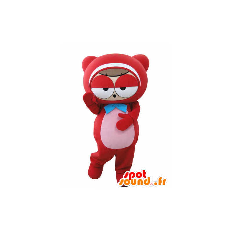 Mascot rød mann, Teddy, veldig morsomt - MASFR031012 - Man Maskoter