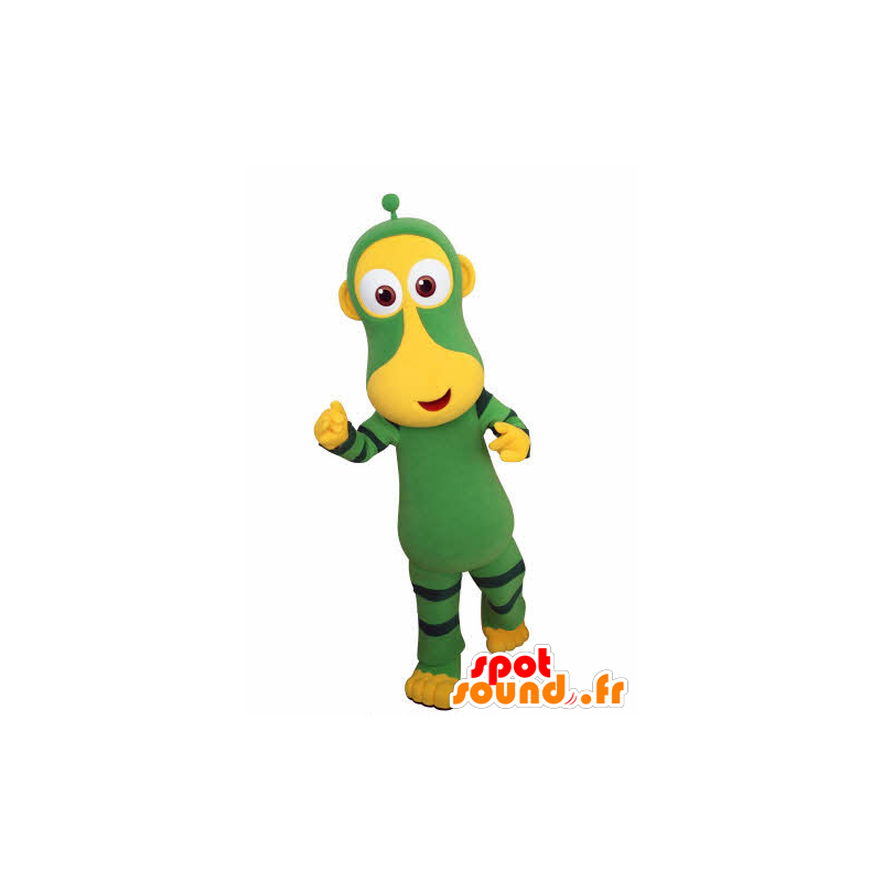 Groen en geel aap mascotte. futuristische dier mascotte - MASFR031016 - Monkey Mascottes