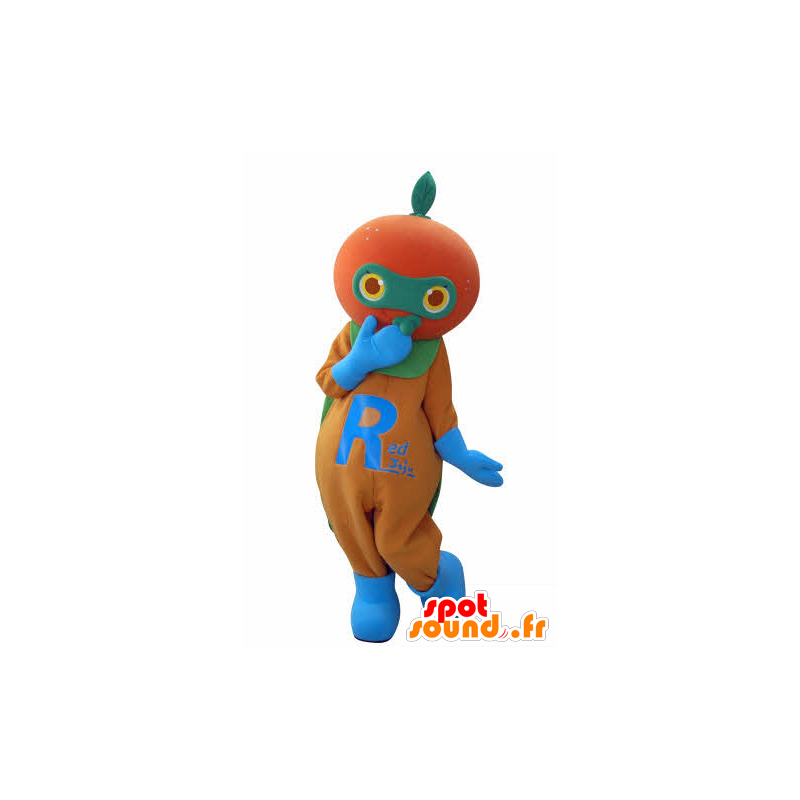 Mandarin maskot, kæmpe orange - Spotsound maskot kostume Mandarin maskot, kæmpe orange - Spotsound maskot kostume