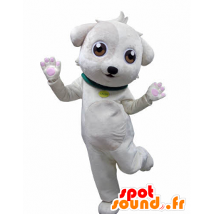 Witte hond mascotte, lief en schattig - MASFR031020 - Dog Mascottes