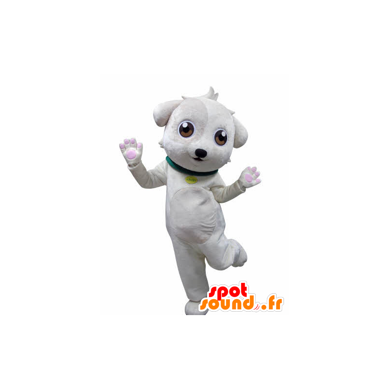 Mascotte de chien blanc, doux et mignon - MASFR031020 - Mascottes de chien