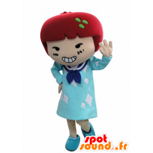 Maskot šaty dívka s červenými vlasy - MASFR031023 - Maskoti chlapci a dívky
