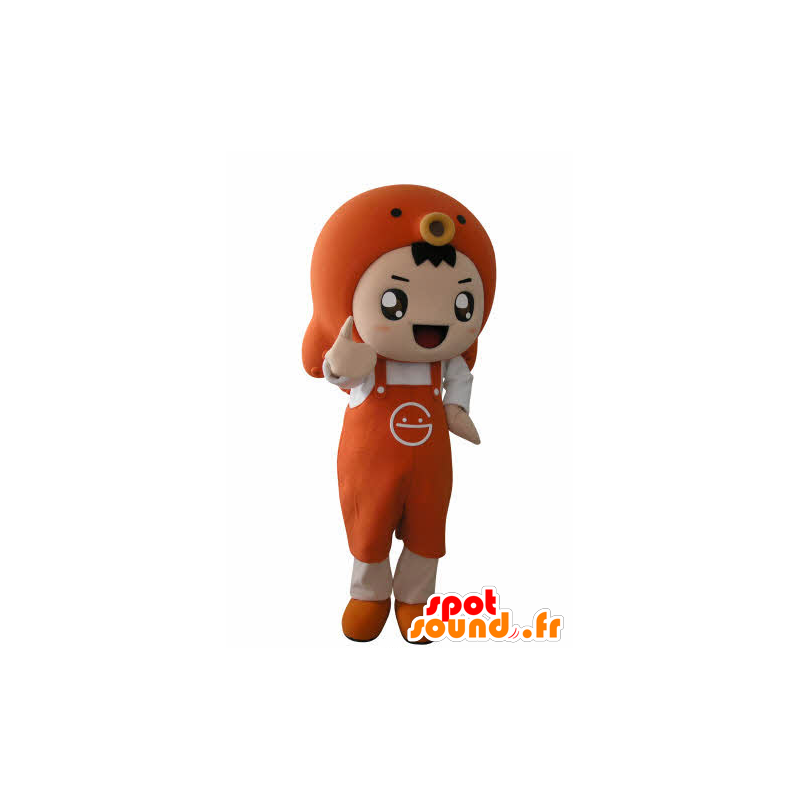 Mascotte de garçon avec un tablier et un poisson - MASFR031025 - Mascottes Garçons et Filles