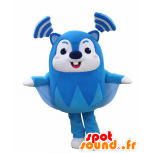 Blauwe vliegende eekhoorn mascotte en wit, erg grappig - MASFR031031 - mascottes Squirrel