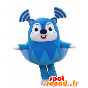 Blue flying squirrel mascot and white, very funny - MASFR031031 - Mascots squirrel