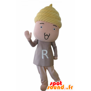 Sneeuwman mascotte van baby met blond haar - MASFR031034 - man Mascottes