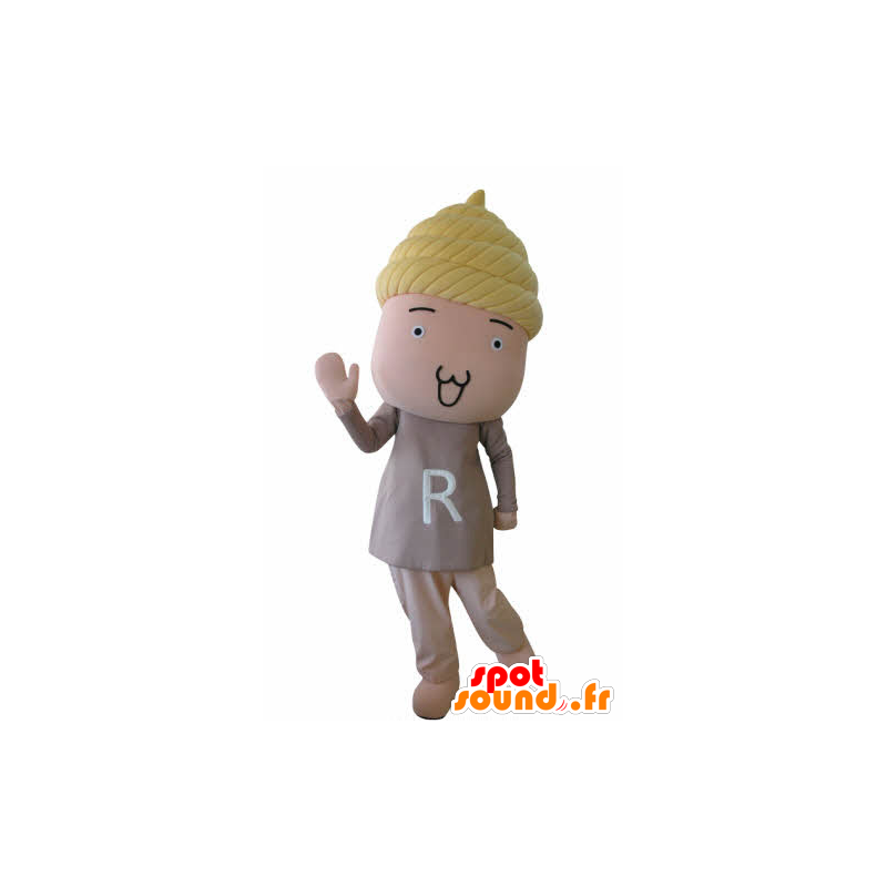 Mascotte de bonhomme, de poupon avec les cheveux blonds - MASFR031034 - Mascottes Homme