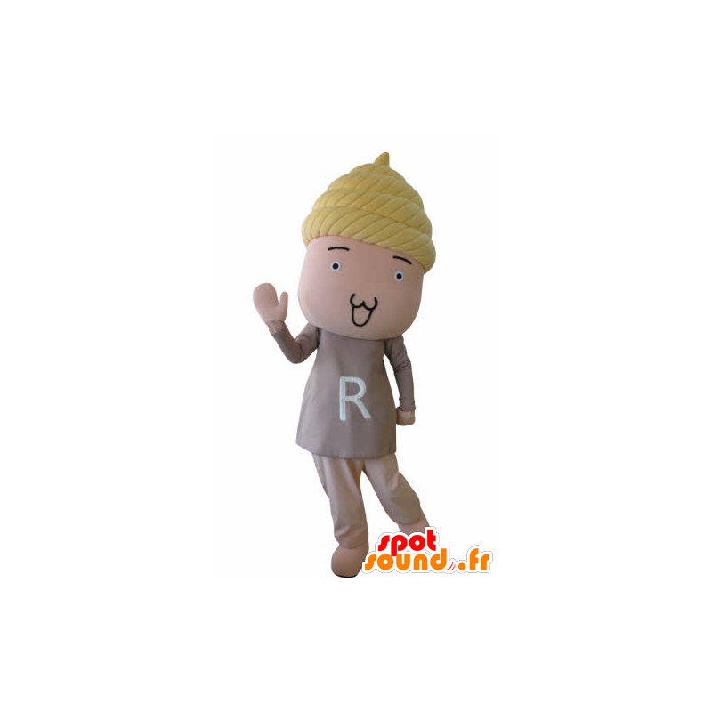 Sneeuwman mascotte van baby met blond haar - MASFR031034 - man Mascottes