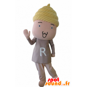 Snowman mascot of baby with blonde hair - MASFR031034 - Human mascots