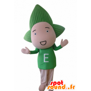 Dukke maskot, spædbarn med grønt hår - Spotsound maskot kostume
