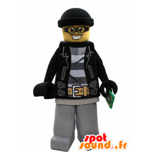 lego μασκότ ντυμένος σαν ληστή με ένα καπάκι - MASFR031039 - μασκότ αντικείμενα