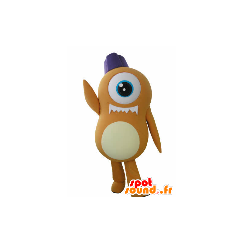 Mascot ciclope arancio alieno - MASFR031045 - Mascotte animale mancante