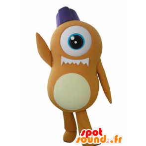 Mascot ciclope arancio alieno - MASFR031045 - Mascotte animale mancante