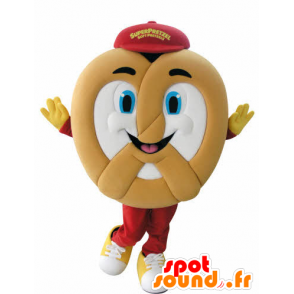 Brezel-Riesenmaskottchen, fröhlich - Essen Maskottchen - MASFR031052 - SpotSound.fr