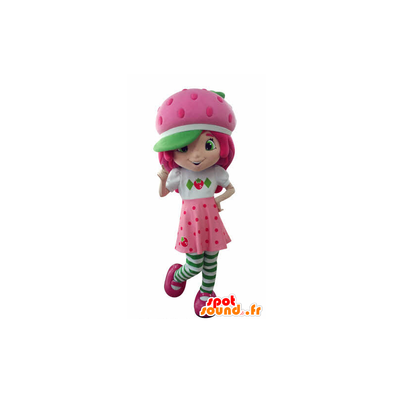 Charlotte mascot Strawberry, famous pink girl - MASFR031053 - Mascots boys and girls Charlotte mascot Strawberry, famous pink girl - MASFR031053 - Mascots boys and girls