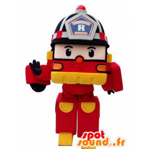 Firefighter manier Transformers Truck Mascot - MASFR031056 - mascottes objecten