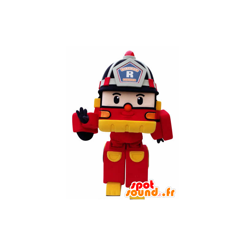 Firefighter way Transformers Truck mascot - MASFR031056 - Mascots of objects