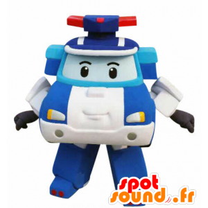 Police car mascot manner Transformers - MASFR031058 - Mascots of objects