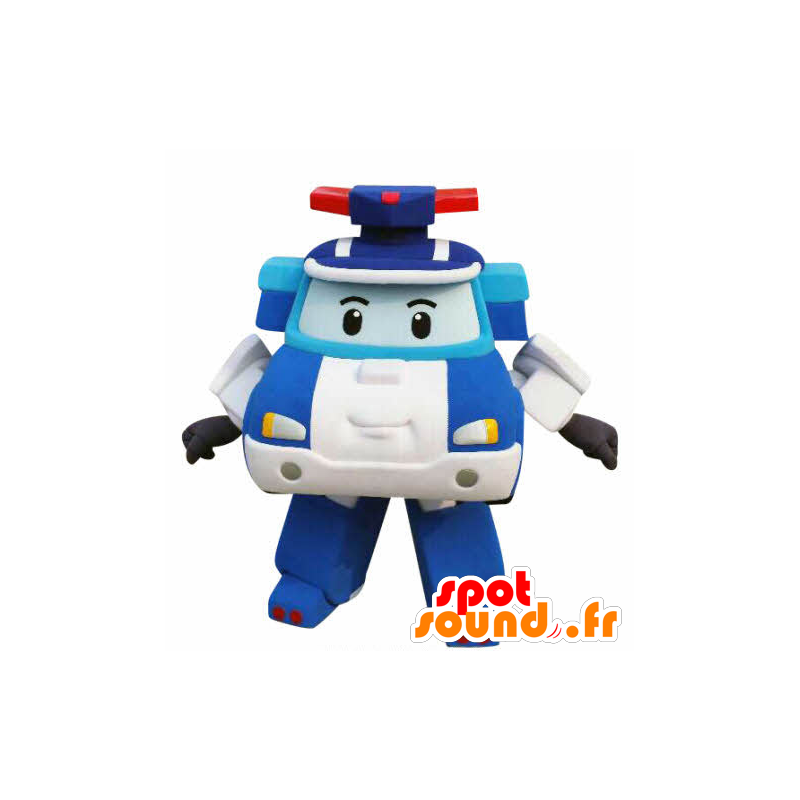 Police Car Mascot Transformatory manner - MASFR031058 - maskotki obiekty