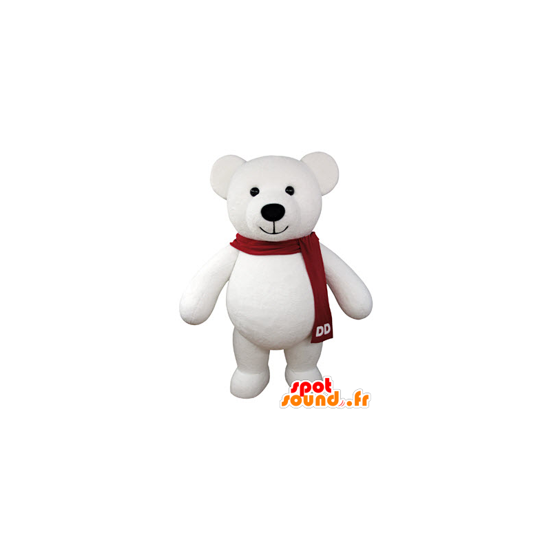 Mascot Teddy Wit gevuld reus - MASFR031067 - Bear Mascot