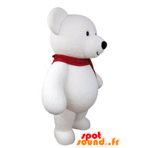 Mascotte de nounours en peluche blanc, géant - MASFR031067 - Mascotte d'ours