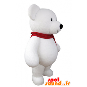 Μασκότ Teddy λευκό γεμιστές γίγαντα - MASFR031067 - Αρκούδα μασκότ