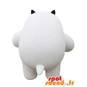 Mascote gato branco e preto, gordo e bonito - MASFR031068 - Mascotes gato