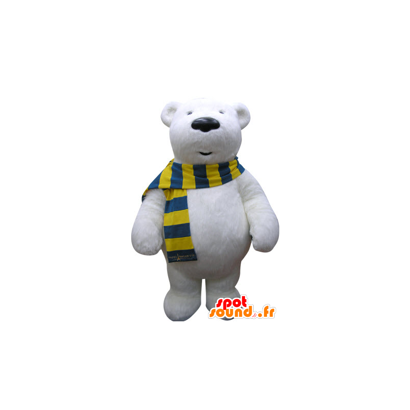 Mascotte d'ours blanc. Mascotte d'ours polaire - MASFR031069 - Mascotte d'ours