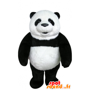 Μασκότ μαύρο και άσπρο panda, όμορφο και ρεαλιστικό - MASFR031070 - pandas μασκότ