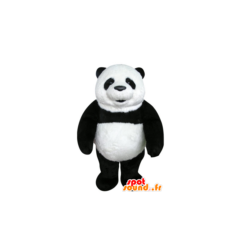 Mascotte e nero del panda bianco, bello e realistico - MASFR031070 - Mascotte di Panda