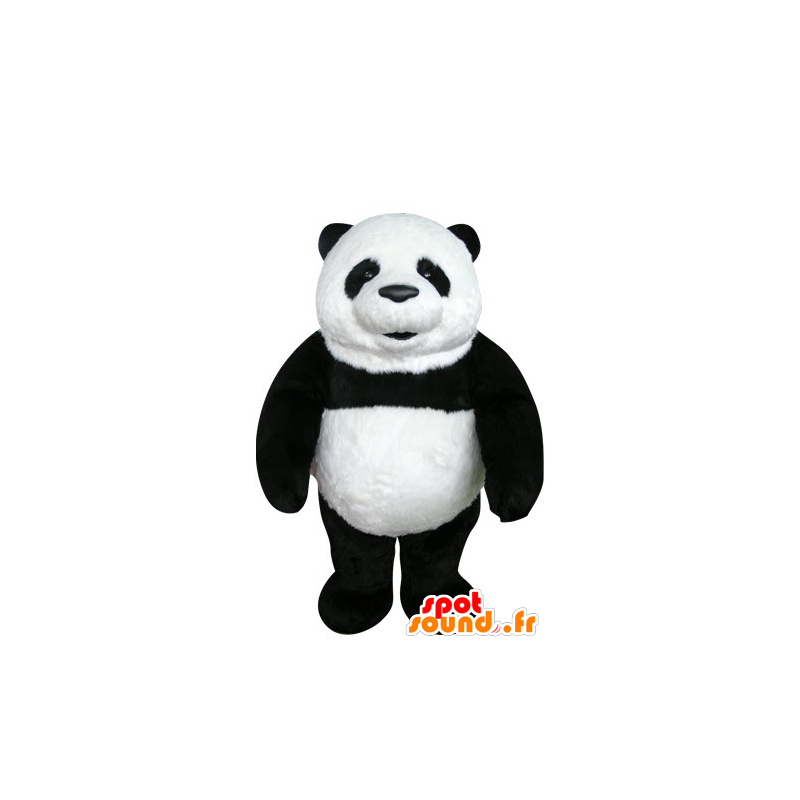 Mascot preto e panda branco, bonito e realista - MASFR031070 - pandas mascote