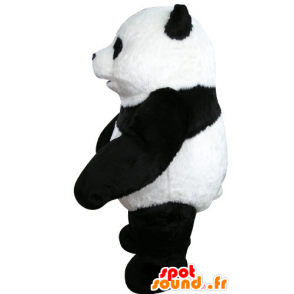Mascotte e nero del panda bianco, bello e realistico - MASFR031070 - Mascotte di Panda