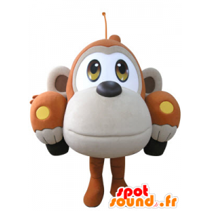 Förmige Auto Maskottchen orange und beige Affe - MASFR031071 - Maskottchen monkey