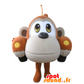 En forma de naranja mascota del coche y el mono de color beige - MASFR031071 - Mono de mascotas