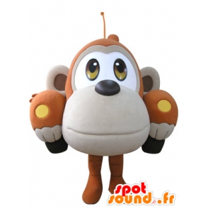 Shaped car mascot orange and beige monkey - MASFR031071 - Mascots monkey