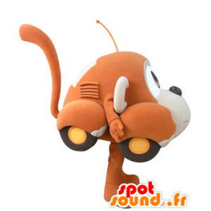 Shaped car mascot orange and beige monkey - MASFR031071 - Mascots monkey