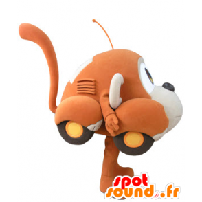 Tvarovaný vůz maskot oranžové a béžové opice - MASFR031071 - Monkey Maskoti