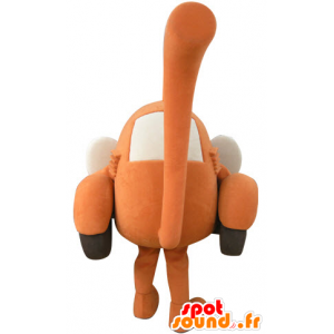 Bilmaskot i form af en orange og beige abe - Spotsound maskot