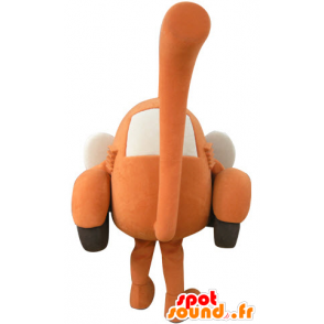 Vormige auto mascotte oranje en beige aap - MASFR031071 - Monkey Mascottes