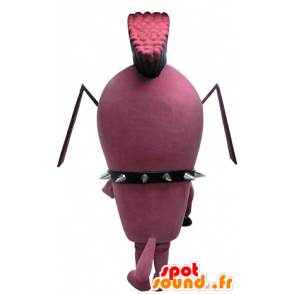 Mier mascotte roze, punk insect. rots mascotte - MASFR031075 - mascottes Insect