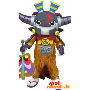 Mascotte Samurai con le corna. Mascotte videogioco - MASFR031076 - Umani mascotte