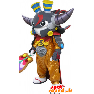 Samurai mascot with horns. Mascot video game - MASFR031076 - Human mascots