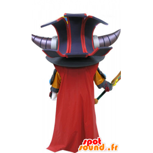 Samurai-Maskottchen mit Hörnern. Maskottchen-Videospiel - MASFR031076 - Menschliche Maskottchen