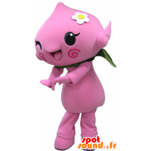Pink maskot mann. rosa blomst Mascot - MASFR031081 - Man Maskoter