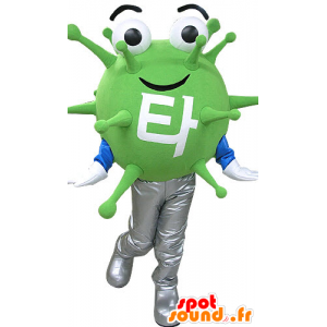 Green mascot microbe virus. extraterrestrial mascot - MASFR031083 - Missing animal mascots