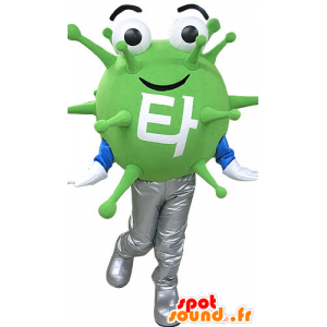Mascot vírus micróbio verde. mascote extraterrestre - MASFR031083 - animais extintos mascotes