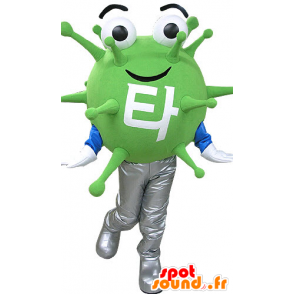 Green mascot microbe virus. extraterrestrial mascot - MASFR031083 - Missing animal mascots