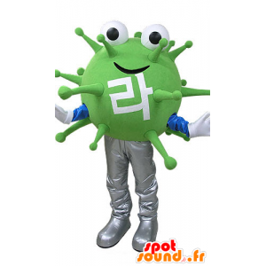 Mascot green monster virus. extraterrestrial mascot - MASFR031085 - Monsters mascots